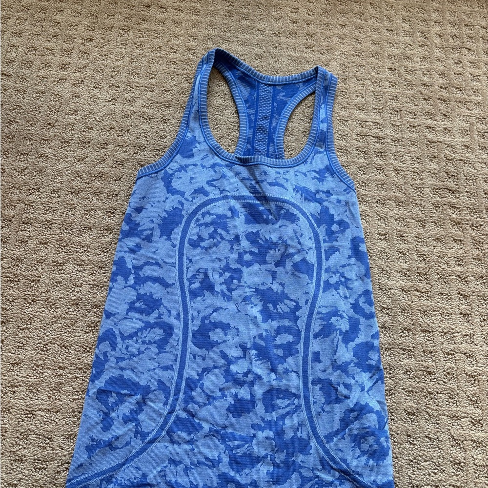 Blue Patterned Women's lululemon tank top